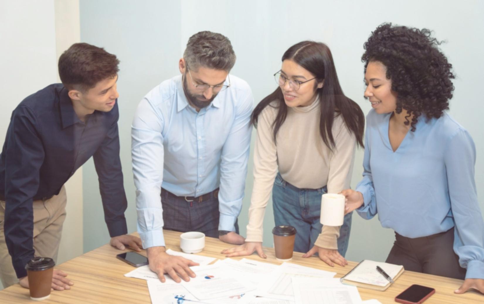 Entrepreneur analyzing financial reports